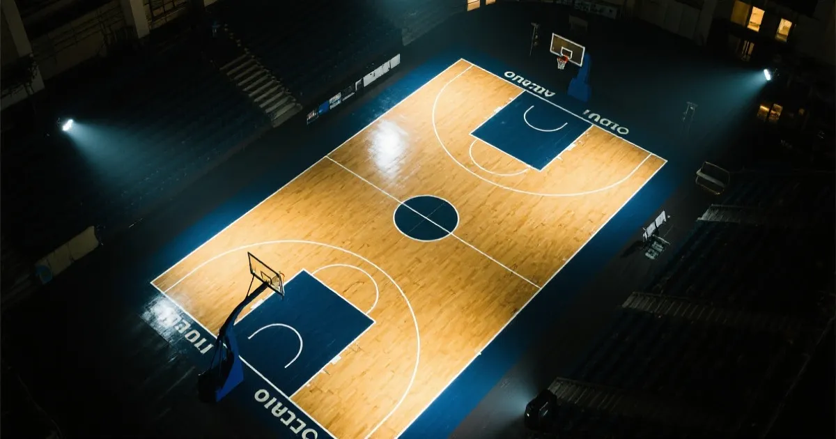 CBA篮球赛场氛围图