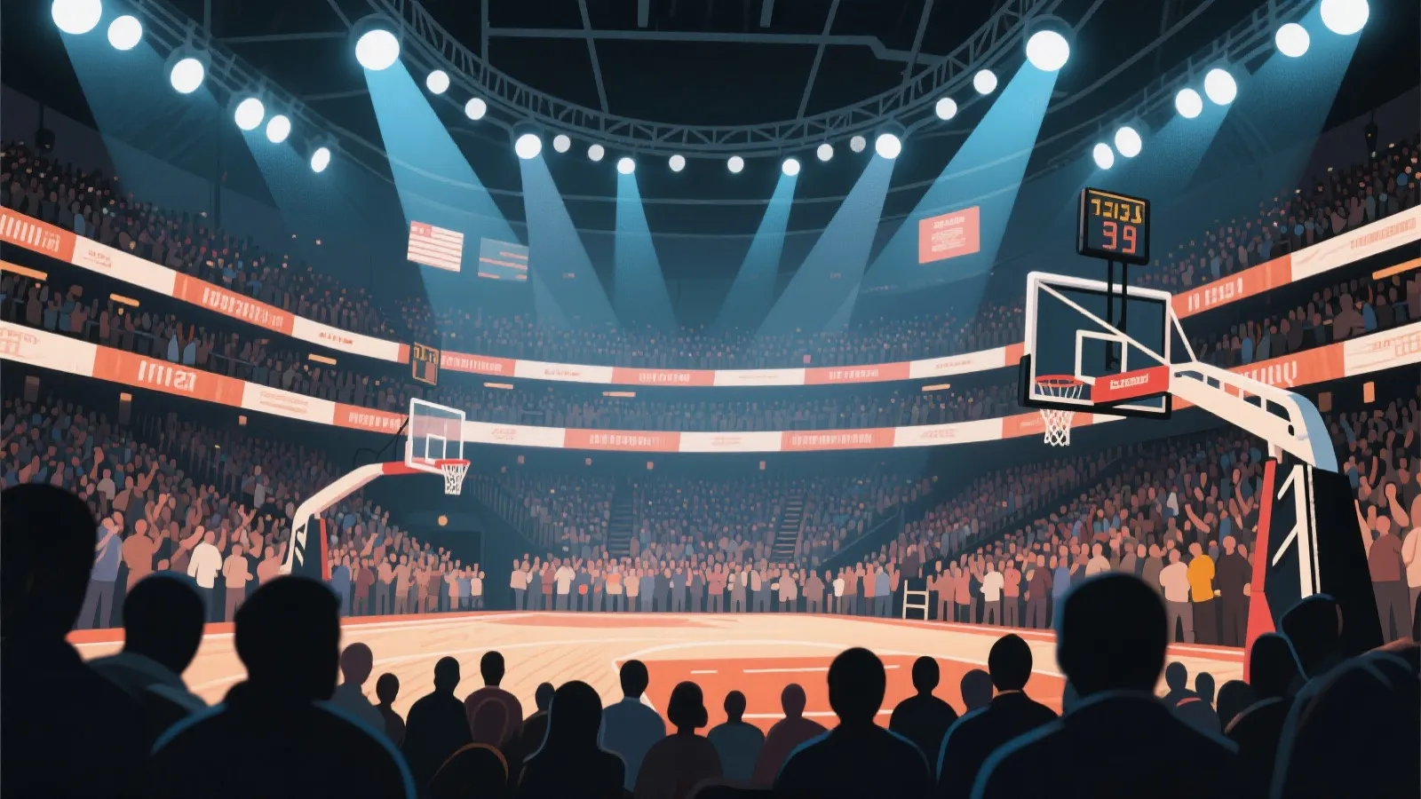 CBA比赛直播氛围图