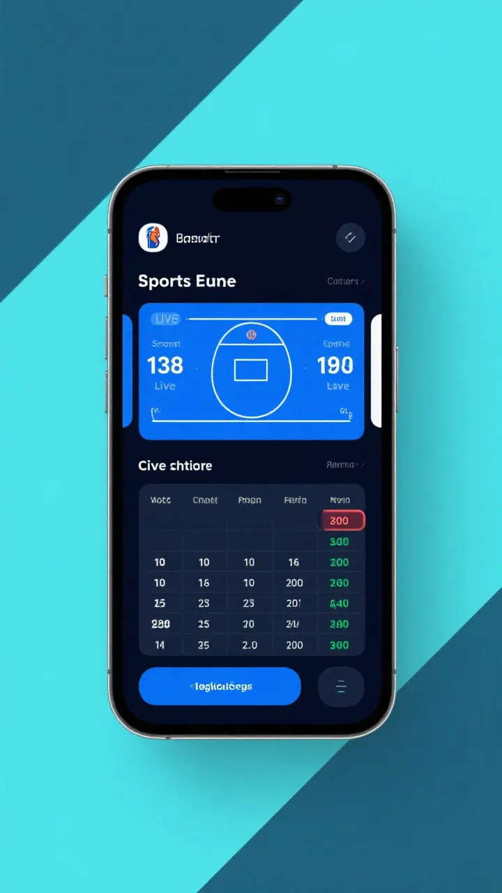 CBA直播App界面示意